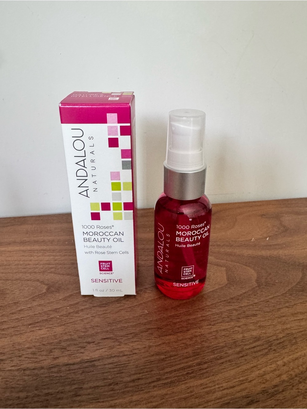 Andalou Naturals 1000 Roses Moroccan Beauty Oil - Pink Bottle